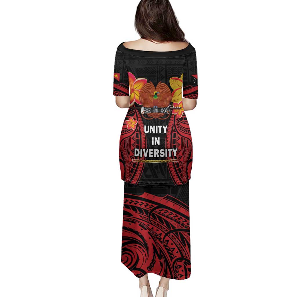 Papua New Guinea Independence Day Family Matching Puletasi and Hawaiian Shirt PNG Since 1975 LT14