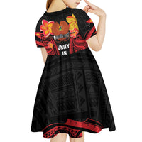 Papua New Guinea Independence Day Kid Short Sleeve Dress PNG Since 1975 LT14