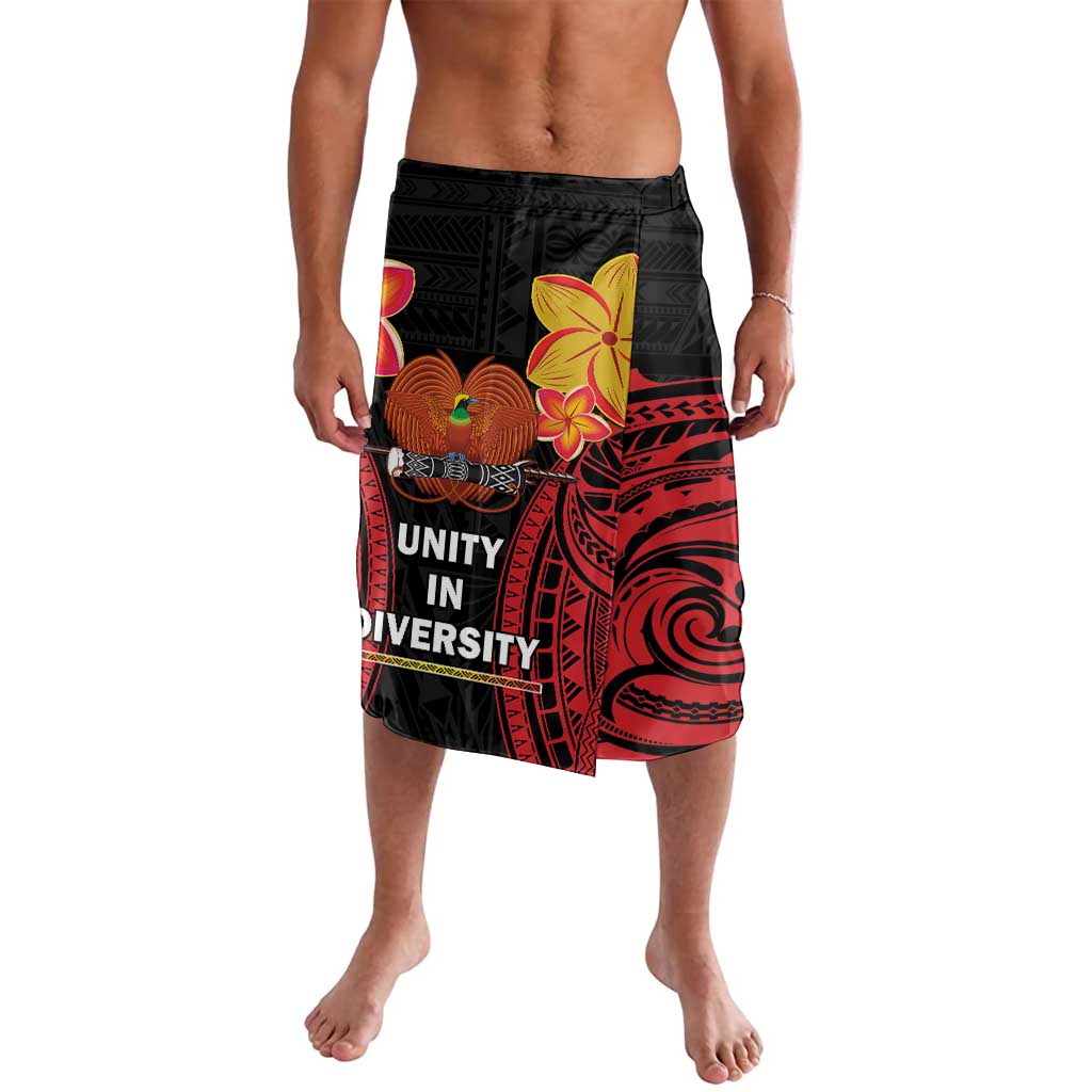 Papua New Guinea Independence Day Lavalava PNG Since 1975 LT14 Black - Polynesian Pride