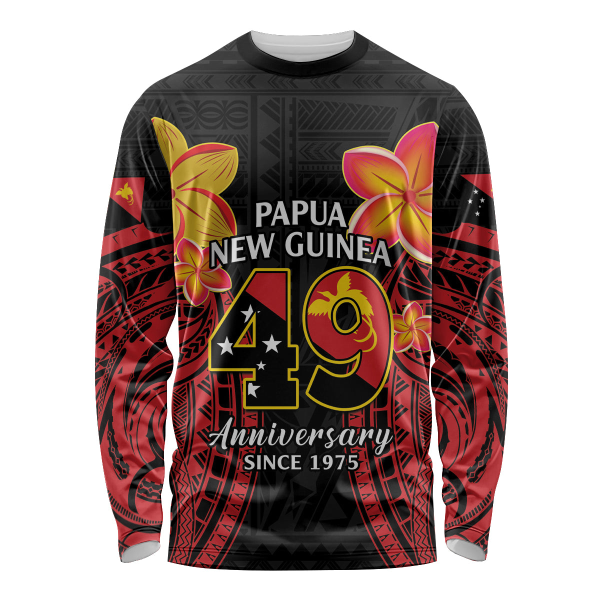 Papua New Guinea Independence Day Long Sleeve Shirt PNG Since 1975