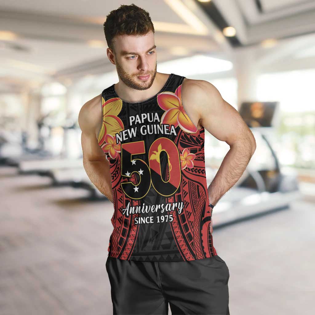 Papua New Guinea Independence Day Men Tank Top PNG Since 1975 LT14 Black - Polynesian Pride
