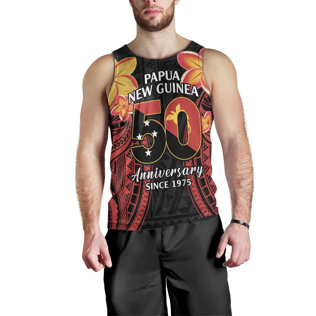 Papua New Guinea Independence Day Men Tank Top PNG Since 1975 LT14 - Polynesian Pride
