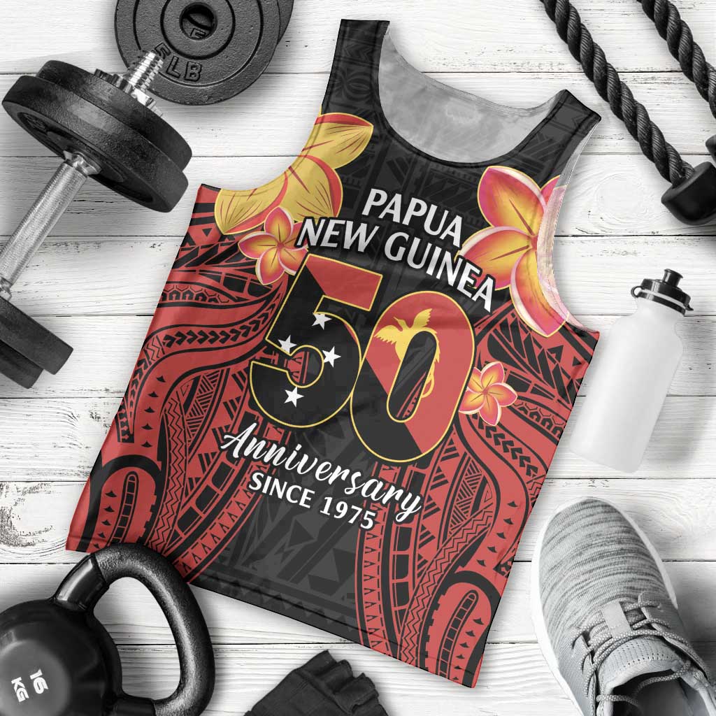 Papua New Guinea Independence Day Men Tank Top PNG Since 1975 LT14 - Polynesian Pride