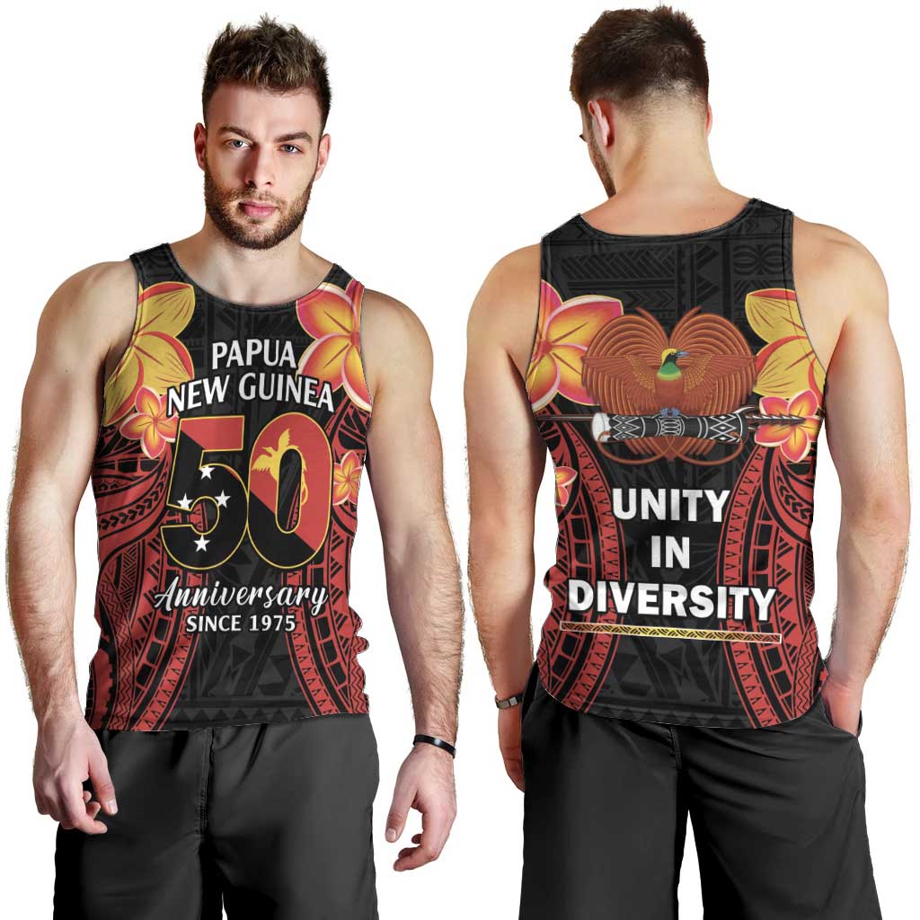 Papua New Guinea Independence Day Men Tank Top PNG Since 1975 LT14 - Polynesian Pride