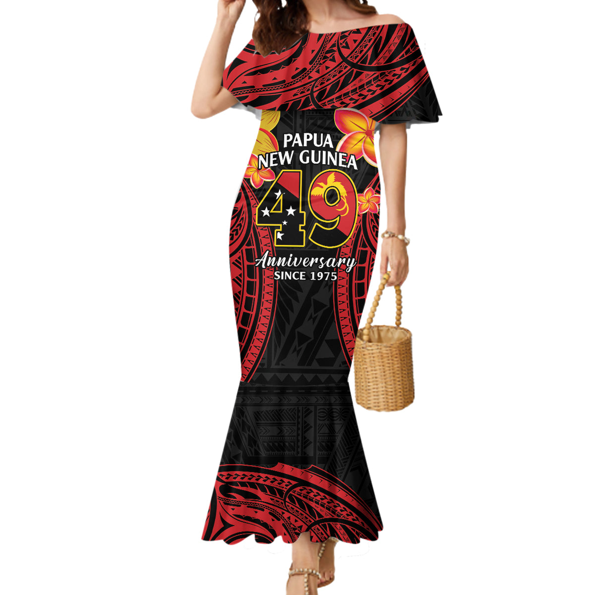 Papua New Guinea Independence Day Mermaid Dress PNG Since 1975