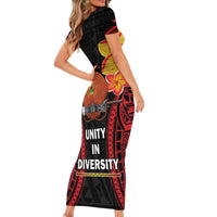 Papua New Guinea Independence Day Short Sleeve Bodycon Dress PNG Since 1975 LT14