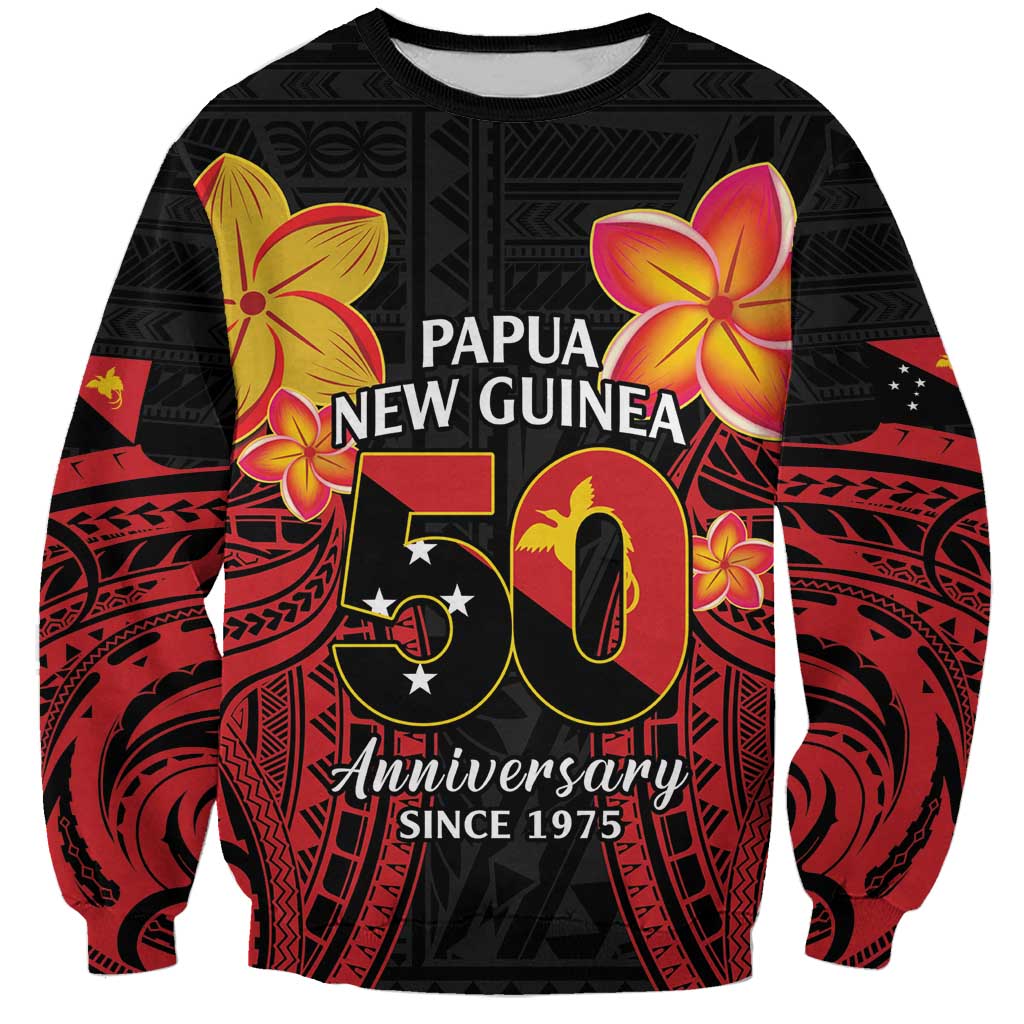 Papua New Guinea Independence Day Sweatshirt PNG Since 1975 LT14 Unisex Black - Polynesian Pride