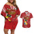 Personalised Tonga Independence Day Couples Matching Off Shoulder Short Dress and Hawaiian Shirt Happy 54th Independence Anniversary Ngatu Pattern