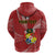 Personalised Tonga Independence Day Hoodie Happy 54th Independence Anniversary Ngatu Pattern