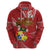 Personalised Tonga Independence Day Zip Hoodie Happy 54th Independence Anniversary Ngatu Pattern