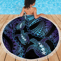 Polynesia Sea Turtle Day Beach Blanket Tribal Honu Plumeria Polynesian Pattern LT14 - Polynesian Pride