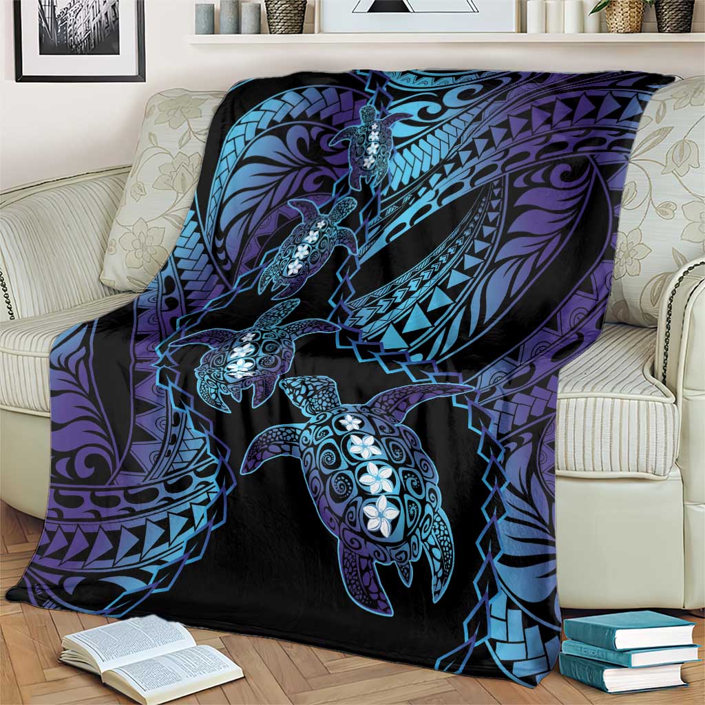 Polynesia Sea Turtle Day Blanket Tribal Honu Plumeria Polynesian Pattern LT14 - Polynesian Pride
