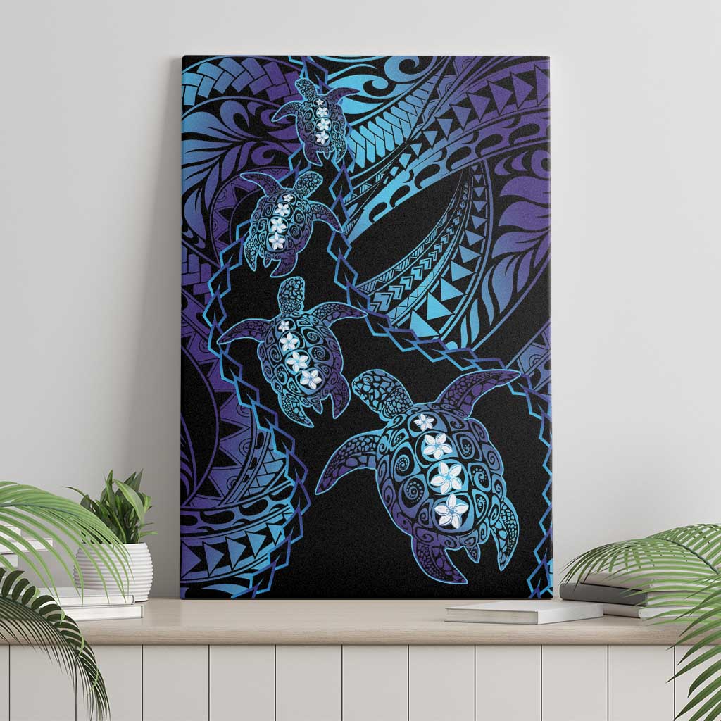 Polynesia Sea Turtle Day Canvas Wall Art Tribal Honu Plumeria Polynesian Pattern LT14 - Polynesian Pride