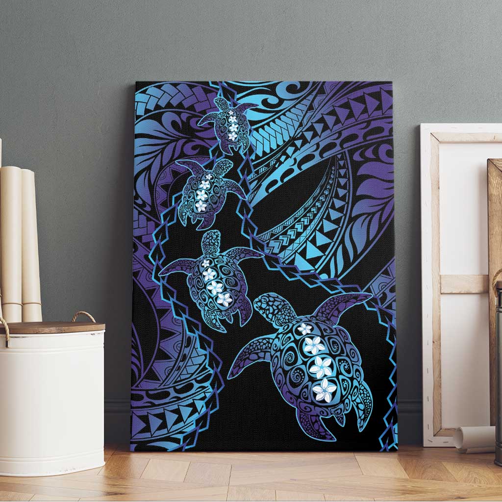 Polynesia Sea Turtle Day Canvas Wall Art Tribal Honu Plumeria Polynesian Pattern LT14 - Polynesian Pride