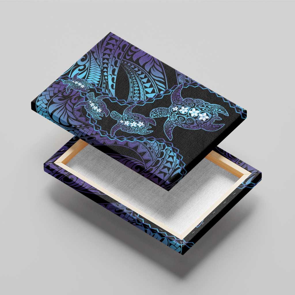 Polynesia Sea Turtle Day Canvas Wall Art Tribal Honu Plumeria Polynesian Pattern LT14 - Polynesian Pride