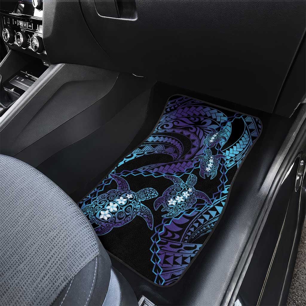 Polynesia Sea Turtle Day Car Mats Tribal Honu Plumeria Polynesian Pattern LT14 - Polynesian Pride