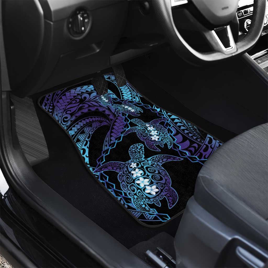 Polynesia Sea Turtle Day Car Mats Tribal Honu Plumeria Polynesian Pattern LT14 - Polynesian Pride