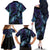 Polynesia Sea Turtle Day Family Matching Off The Shoulder Long Sleeve Dress and Hawaiian Shirt Tribal Honu Plumeria Polynesian Pattern