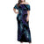 Polynesia Sea Turtle Day Family Matching Off Shoulder Maxi Dress and Hawaiian Shirt Tribal Honu Plumeria Polynesian Pattern