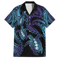 Polynesia Sea Turtle Day Hawaiian Shirt Tribal Honu Plumeria Polynesian Pattern LT14 Purple - Polynesian Pride