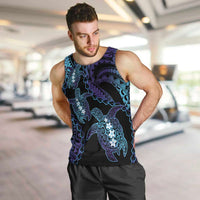 Polynesia Sea Turtle Day Men Tank Top Tribal Honu Plumeria Polynesian Pattern LT14 Purple - Polynesian Pride