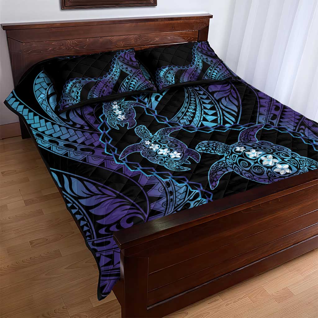 Polynesia Sea Turtle Day Quilt Bed Set Tribal Honu Plumeria Polynesian Pattern LT14 - Polynesian Pride