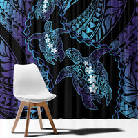 Polynesia Sea Turtle Day Window Curtain Tribal Honu Plumeria Polynesian Pattern LT14 - Polynesian Pride