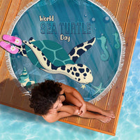 World Sea Turtle Day Polynesia Beach Blanket Go With The Flow LT14 - Polynesian Pride