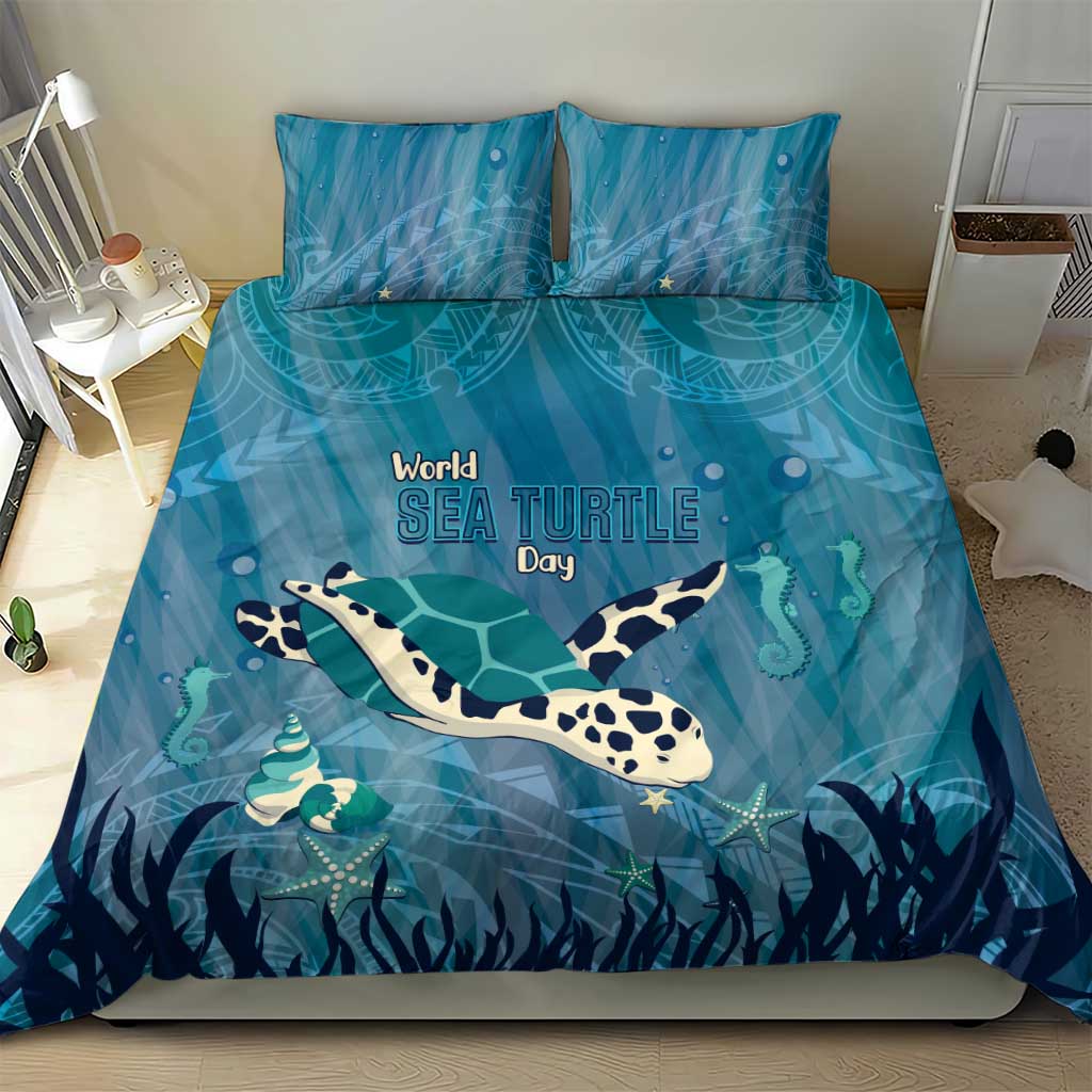 World Sea Turtle Day Polynesia Bedding Set Go With The Flow