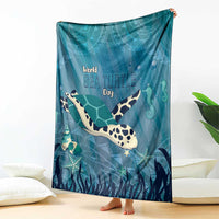 World Sea Turtle Day Polynesia Blanket Go With The Flow LT14 - Polynesian Pride