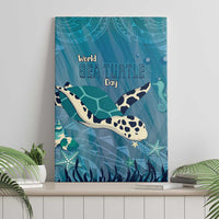 World Sea Turtle Day Polynesia Canvas Wall Art Go With The Flow LT14 - Polynesian Pride