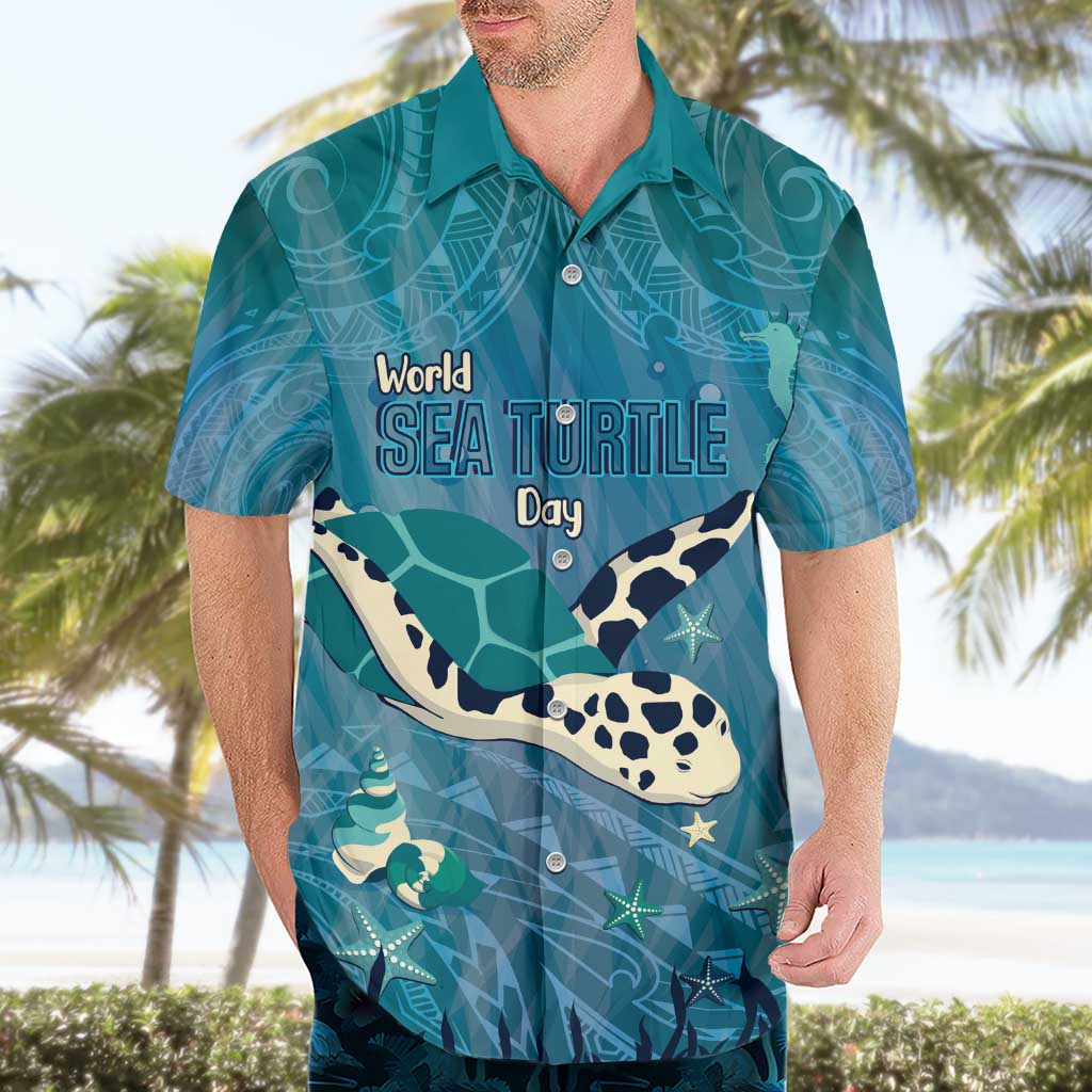 World Sea Turtle Day Polynesia Hawaiian Shirt Go With The Flow LT14 - Polynesian Pride