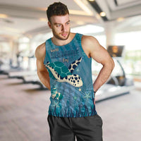 World Sea Turtle Day Polynesia Men Tank Top Go With The Flow LT14 Cyan - Polynesian Pride
