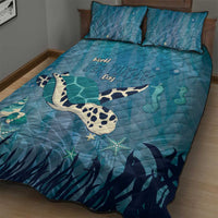 World Sea Turtle Day Polynesia Quilt Bed Set Go With The Flow LT14 - Polynesian Pride