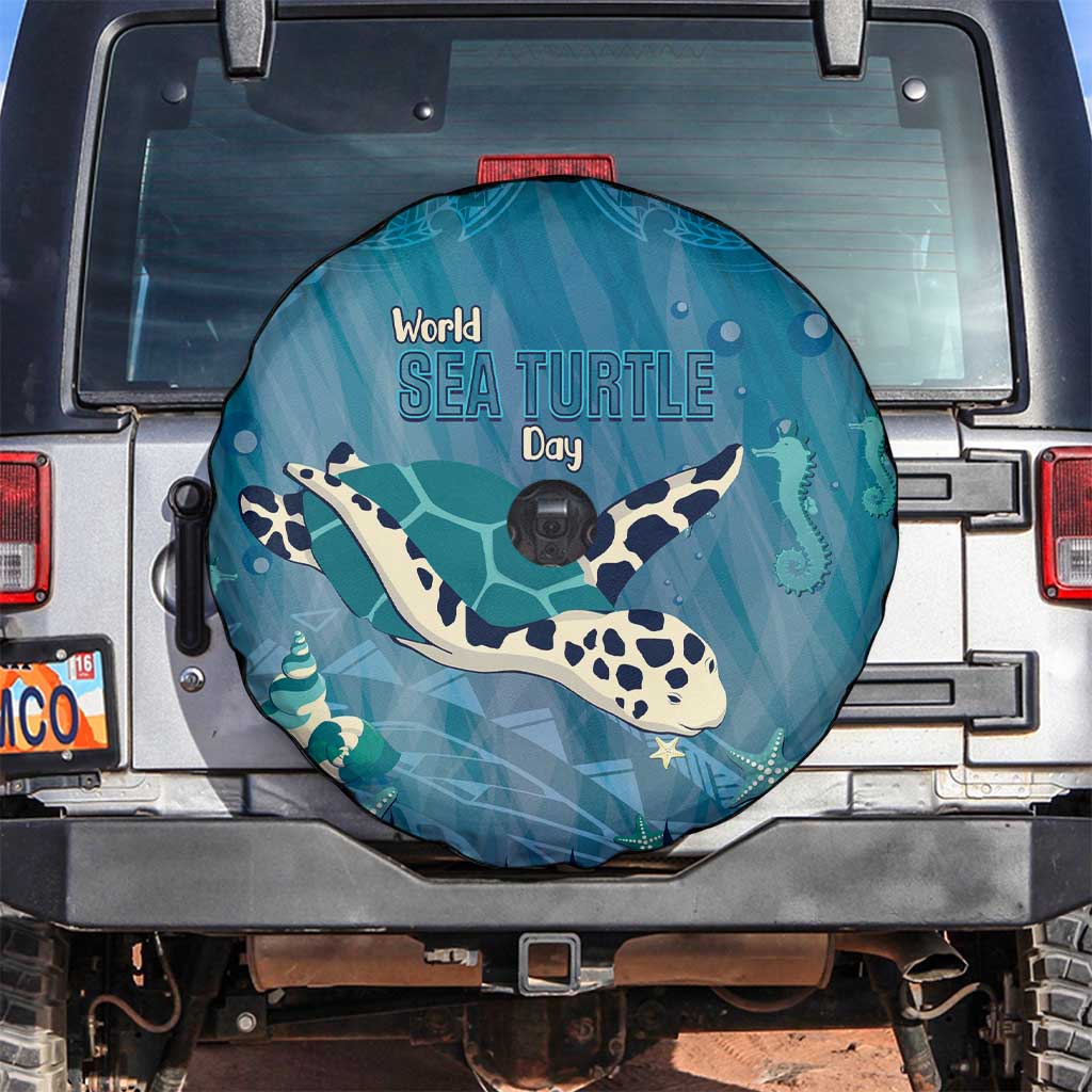 World Sea Turtle Day Polynesia Spare Tire Cover Go With The Flow