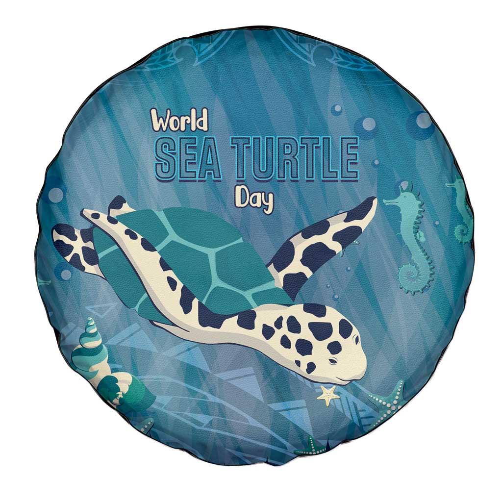 World Sea Turtle Day Polynesia Spare Tire Cover Go With The Flow