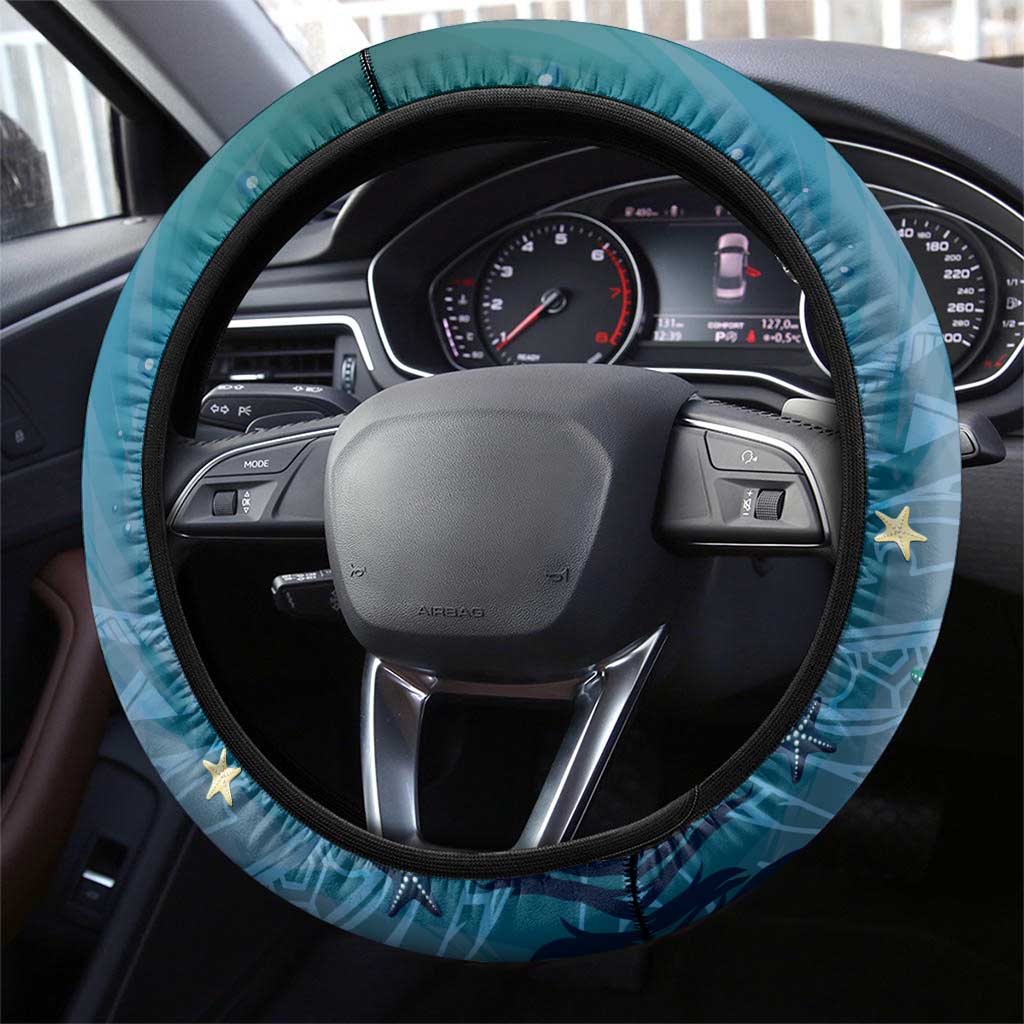 World Sea Turtle Day Polynesia Steering Wheel Cover Go With The Flow LT14 - Polynesian Pride