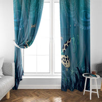 World Sea Turtle Day Polynesia Window Curtain Go With The Flow LT14 - Polynesian Pride