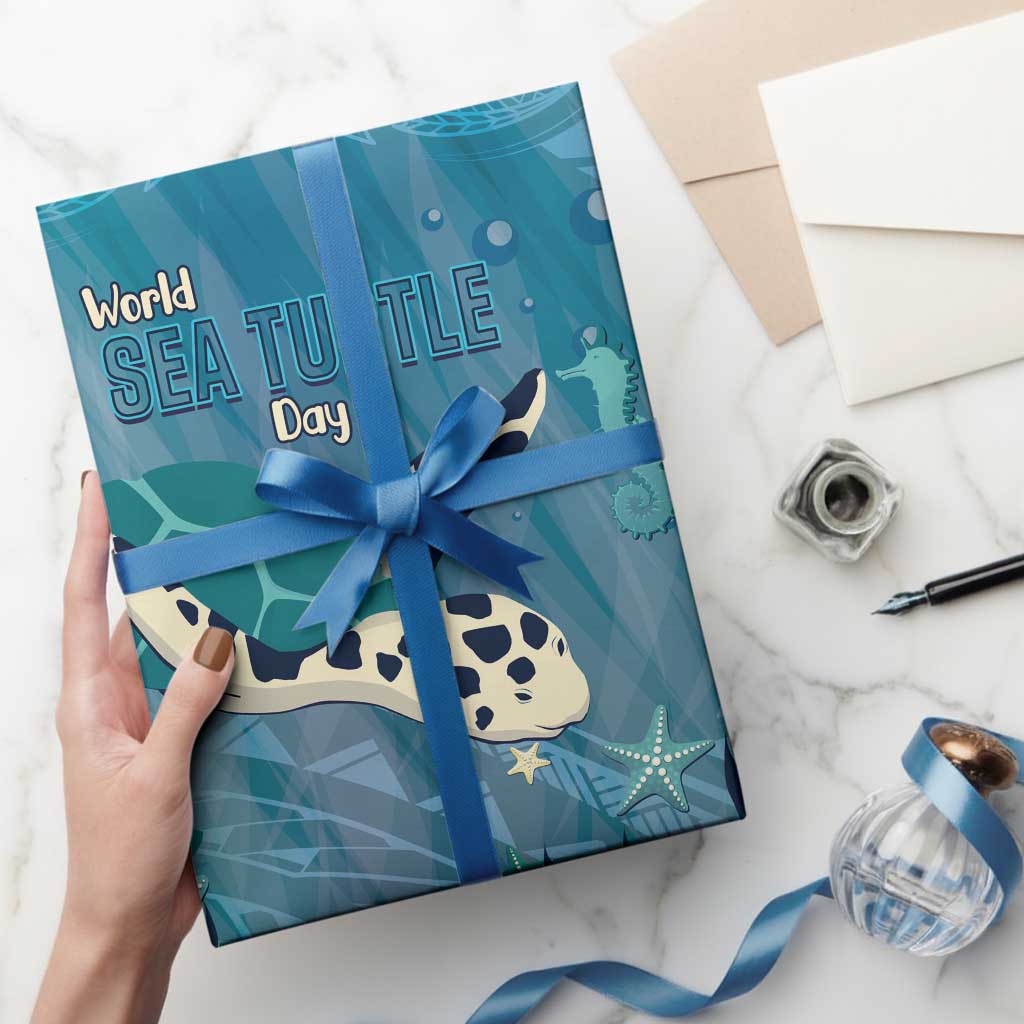 World Sea Turtle Day Polynesia Wrapping Paper Go With The Flow LT14 - Polynesian Pride
