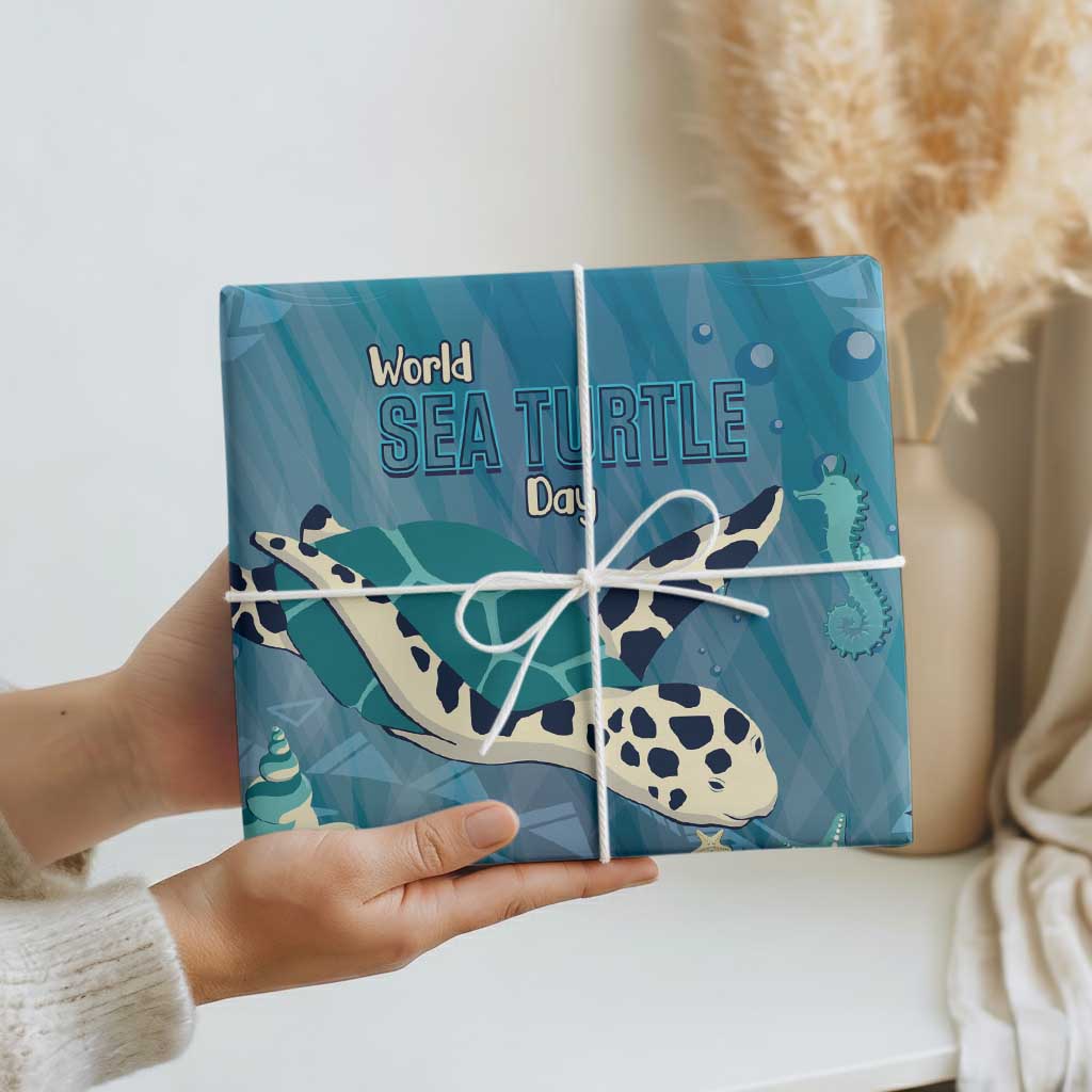 World Sea Turtle Day Polynesia Wrapping Paper Go With The Flow LT14 - Polynesian Pride