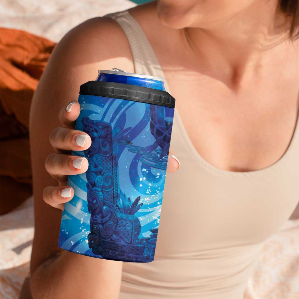 Kuri New Zealand Matariki 4 in 1 Can Cooler Tumbler Aotearoa Dog Waka Maori New Year Galaxy Vibes