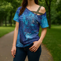 Kuri New Zealand Matariki Cross Shoulder Shirt Aotearoa Dog Waka Maori New Year Galaxy Vibes