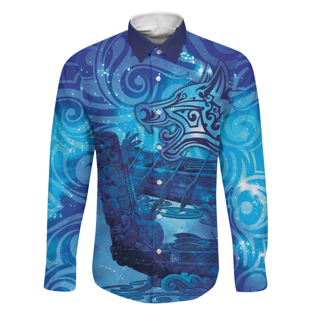 Kuri New Zealand Matariki Family Matching Off Shoulder Maxi Dress and Hawaiian Shirt Aotearoa Dog Waka Maori New Year Galaxy Vibes