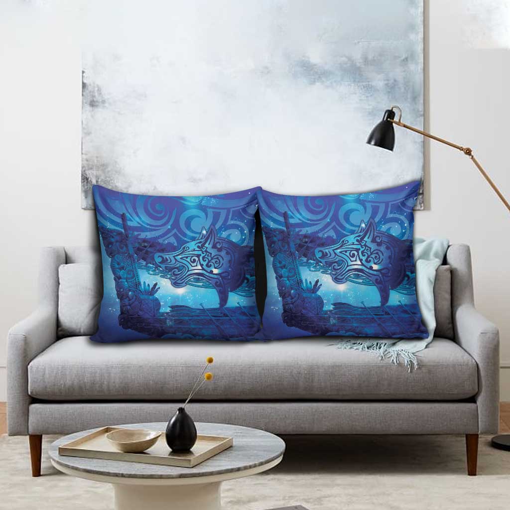 Kuri New Zealand Matariki Pillow Cover Aotearoa Dog Waka Maori New Year Galaxy Vibes