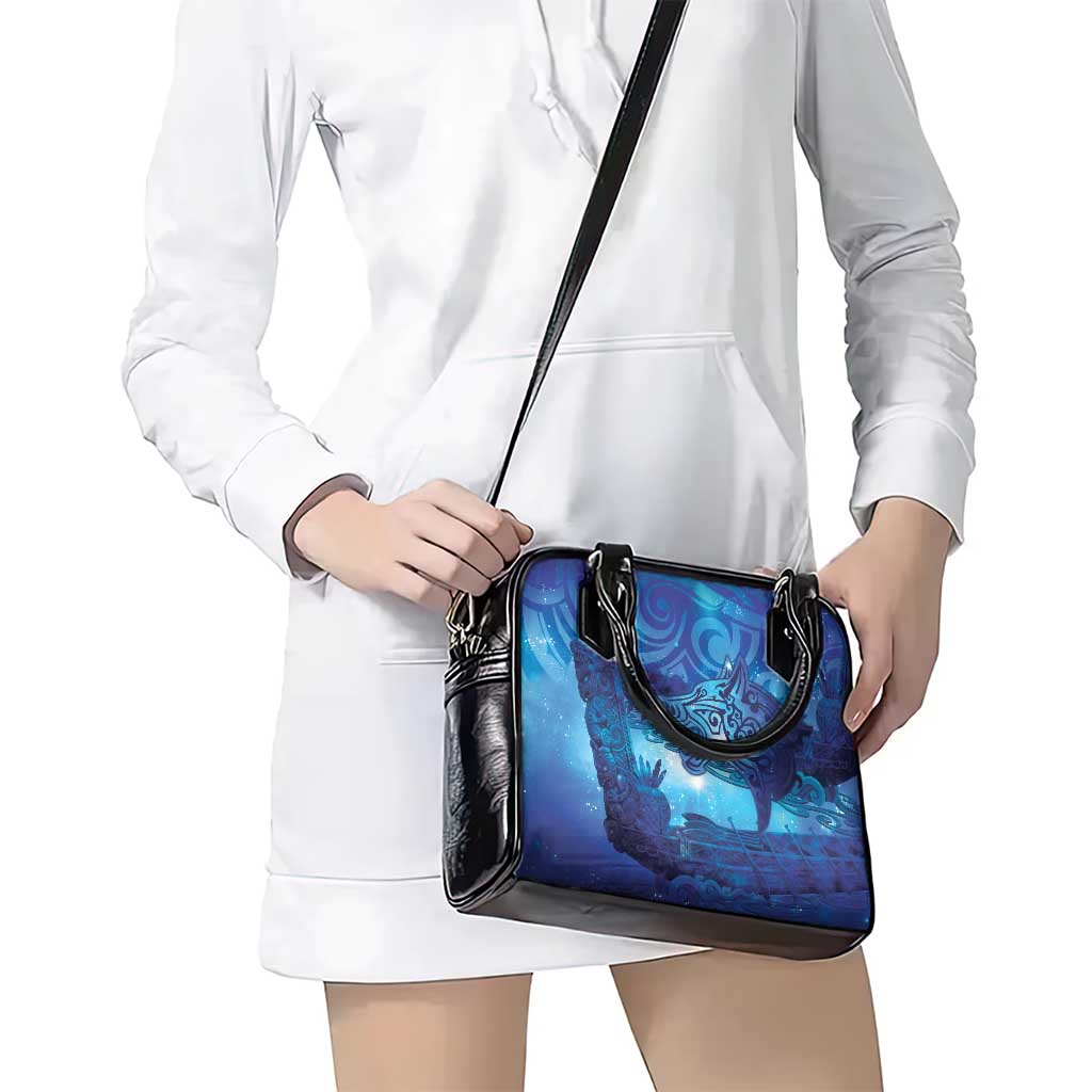 Kuri New Zealand Matariki Shoulder Handbag Aotearoa Dog Waka Maori New Year Galaxy Vibes