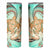 Hawaii Skinny Tumbler Polynesian Shark and Sea Turtle Dreamy Turquoise Artsy