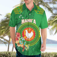 Personalized Manu'a Cession Day Hawaiian Shirt Tropical Flowers With Polynesian Pattern LT14 - Polynesian Pride