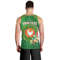 Personalized Manu'a Cession Day Men Tank Top Tropical Flowers With Polynesian Pattern LT14 - Polynesian Pride