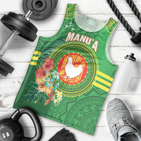 Personalized Manu'a Cession Day Men Tank Top Tropical Flowers With Polynesian Pattern LT14 - Polynesian Pride