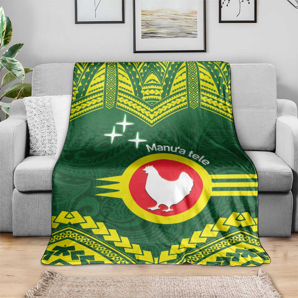 Manu'a Flag Day Blanket Polynesian Pattern National Color Proud